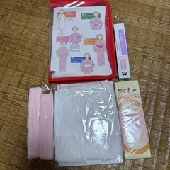 水色花柄浴衣　ゆかた着付セットの画像