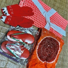 三越購入 子ども着物　3歳用　草履セットの画像