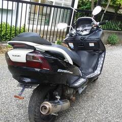 CJ43 スカイウェイブ ビッグスクーター シート張替え済み バッテリー新品 セル一発始動OK 快調 鍵 書類あり 直接取引可 近県配達可5000円～


の画像