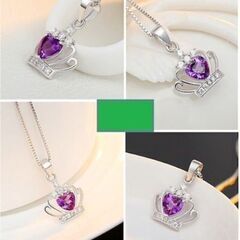 訳あり▼▼▼▼j→→→m43-8/刻印/アメジストＣＺクラウンペンダントの画像