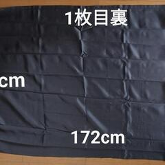黒遮光カーテンはぎれ2枚の画像