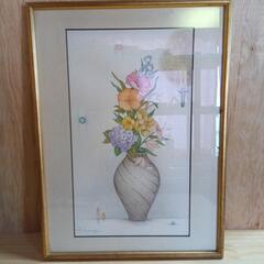 額入り　綺麗なお花の絵？