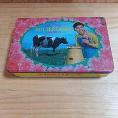 昭和レトロ　ブリキカン　メンコ入り　