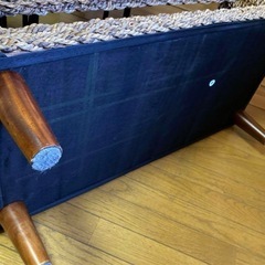 アジアンリゾート調　ラタンガラステーブルの画像