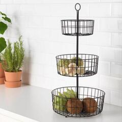 イケア　IKEA　３段　サービングバスケット