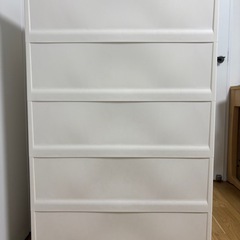 【お取引中】フィッツプラス リビングチェスト　タンス　5段の画像