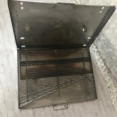 BBQステンレスグリル　逸品　肉厚ステンレス製　折りたたみバッグ式の画像