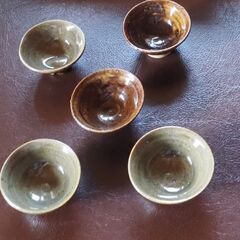 お猪口5個、陶芸家物