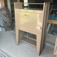 tachikawa desk スチーム製　ミリタリー　ライティングビューロー　戦前　電気付き　 の画像