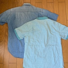デニムシャツ　カラーシャツ　2枚セットの画像
