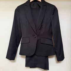 フォーマルスーツ パンツスーツ リクルートスーツ 7YR ブラッ...