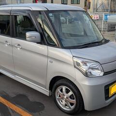 平成26年 スペーシア 4WDターボ 車検9/5 プッシュ エンジンスターター ドライブレコーダー TV  ナビ 左パワースライドドアの画像