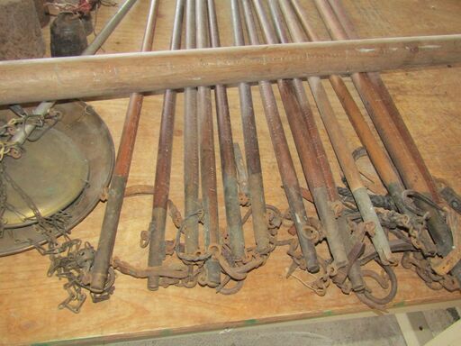 古い棒はかり 17本（分銅12個）