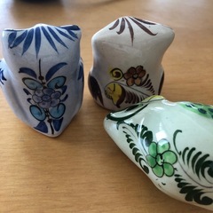 フクロウ置物３点セット
の画像