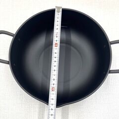 【R361】新品・未使用/IHクッキングヒーター用/天ぷら鍋/両手鍋/IH用/直径23㎝/天ぷら/鍋/保管品の画像