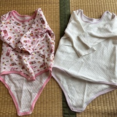 80ロンパース肌着2点セット
