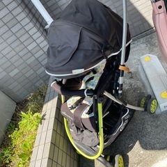 【生後1ヶ月～】ベビーカー＋雨よけカバー着きの画像