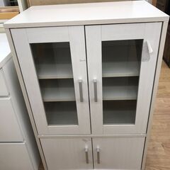 ★ジモティー割あり★KJ10022  ミニ食器棚 ホワイト H9...