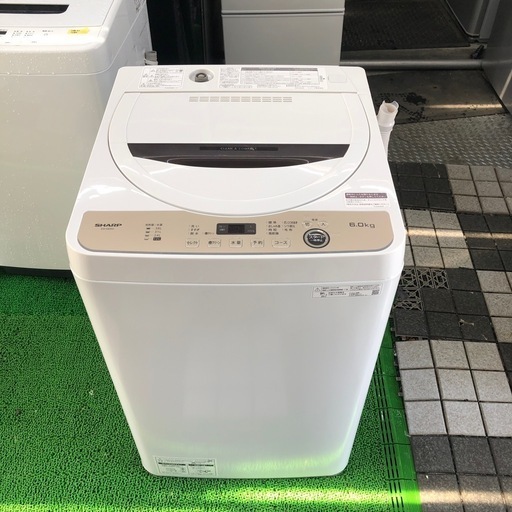 美品2023年製SHARP 全自動電気洗濯機6.0kgES-GE6G-T (便利屋GO