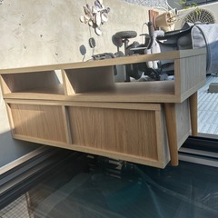 【ご自由にどうぞ】伸縮自在 テレビボード ナチュラルの画像