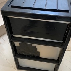 3段プラケース　押入れ収納  サイズ(約) 縦 41cm/ 奥行き73.5cm / 厚み高さ 69cmの画像