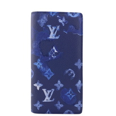 ルイヴィトン LOUIS VUITTON 長財布 モノグラム ウォーターカラー ポルトフォイユ・ブラザ M80465 ネイビーの画像