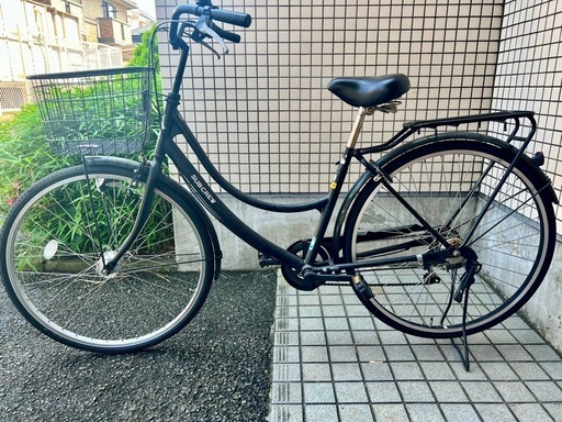 【定価37,400円】ASAHI SUBCREW アサヒサイクル サブクルー シティサイクル ブラック 27インチ 6段変速 オートライト ローラーブレーキ