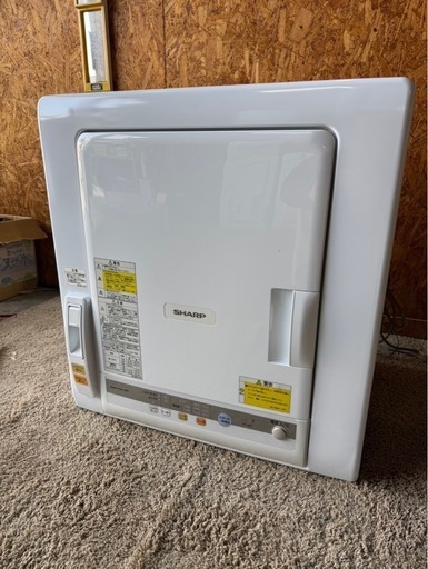 E0901 衣類乾燥機 6kg 2019年製　SHARP 在庫2代
