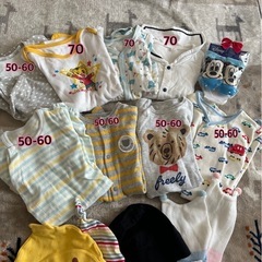 男の子ベビー服（50-70）８着+帽子５個＋靴下1足セット　