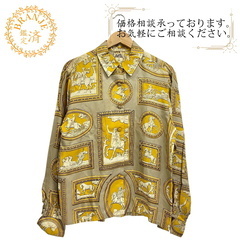 エルメス HERMES 長袖Ｔシャツ 馬車柄 ベージュ