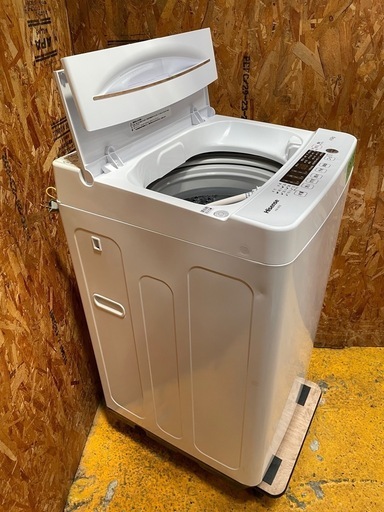 C(7229) ハイセンス 全自動洗濯機 2022年製 HW-K45E 4.5㎏ 100V 50/60Hz 洗濯機 ランドリー W54