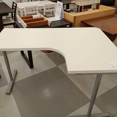 ★ジモティ割あり★  L字デスク ホワイト H80×D99×W1...