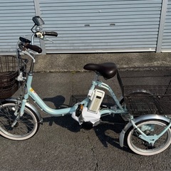 ブリヂストン電動アシスト自転車三輪車アシスタワゴンAW1C38 (白