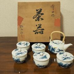 有田焼茶器【未使用品】と醤油差し【未使用品】のセット