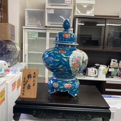 【リサイクルショップ ピカソ 小松原】✨🏺【美術工芸 飾壺（台座...