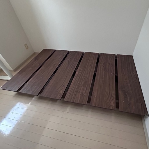 LOWYA ベッドフレーム シングル ウォルナット