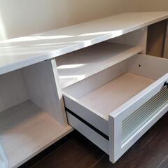 d払い可】120cm幅 テレビボード ロココ ホワイトウォッシュ