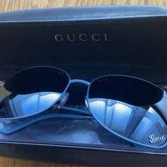 GUCCI　グッチ メタルブルーミラーサングラス
