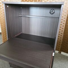 【5/18販売済KH】NITORI キッチンボード 幅60×奥行40×高さ89cm ブラウン レンジボード 食器棚 ニトリ 北3の画像