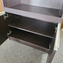 【5/18販売済KH】NITORI キッチンボード 幅60×奥行40×高さ89cm ブラウン レンジボード 食器棚 ニトリ 北3の画像