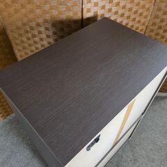【5/18販売済KH】NITORI キッチンボード 幅60×奥行40×高さ89cm ブラウン レンジボード 食器棚 ニトリ 北3の画像