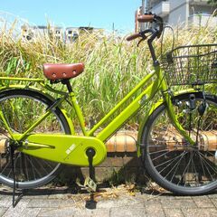 中古自転車 GO-OUT ママチャリ 自転車 26インチ イエロ...