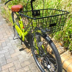 中古自転車 GO-OUT ママチャリ 自転車 26インチ イエロー 通勤 通学 近所のお出掛けなどにの画像