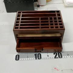 0513-132 木製 仕切り付き収納ボックス 