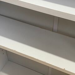 本棚　スリム　4段　ホワイトの画像
