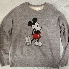 UNIQLO×DISNEY ミッキー トレーナー Mサイズ グレー メンズの画像