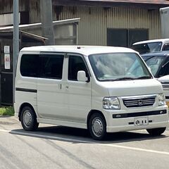 パール　4WD　パールホワイトのバモス　燃費の良い4速オートマ　