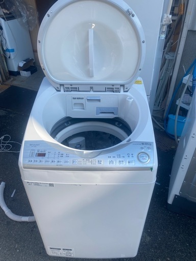 SHARP 8kg プラズマクラスター 洗濯乾燥機【ES-TX8C-W】19年製