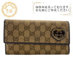 グッチ GUCCI 長財布 GGキャンバス ラブリーハート 25...