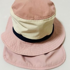 【日除け付・通気性◎アカチャンホンポ】メッシュ加工　アウトドア　ハット　50cmの画像